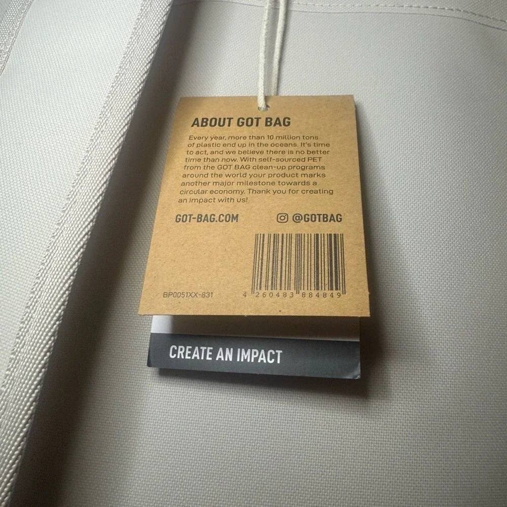 GOT BAG Cream Roll-Top Backpack NWT